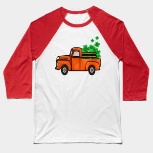 Orange St patricks Day Truck Baseball T-Shirt